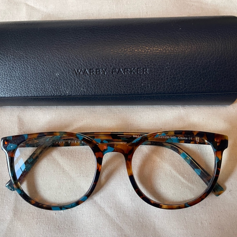 Warby Parker Gillian M readers Blue Tortoise Glasses 2.0
